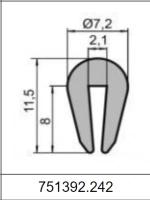 Силиконовый уплотнитель П-образный 751392.242